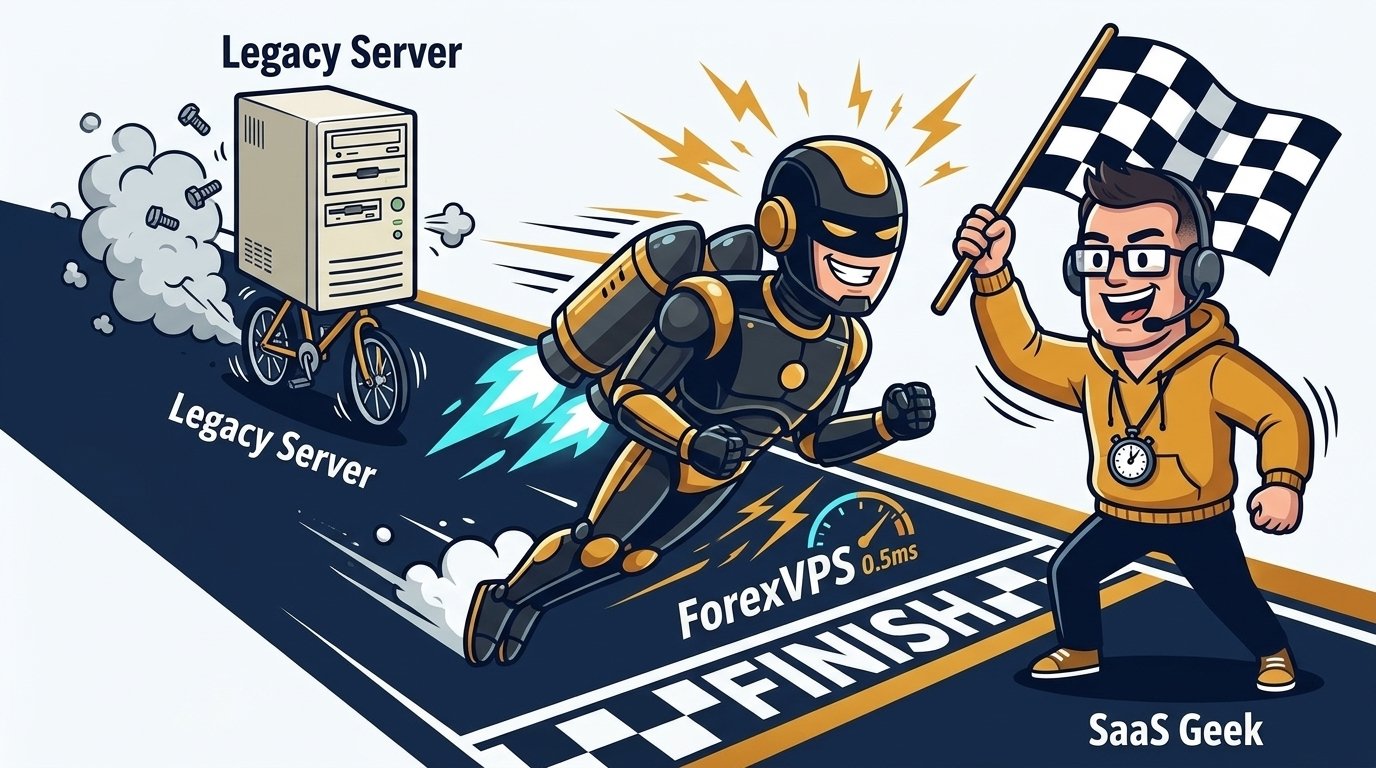 The 2026 Equinix Colocation Grand Prix: ForexVPS and Beeks flying at 1.1ms directly to IC Markets LD4 while standard shared clouds stall in traffic.